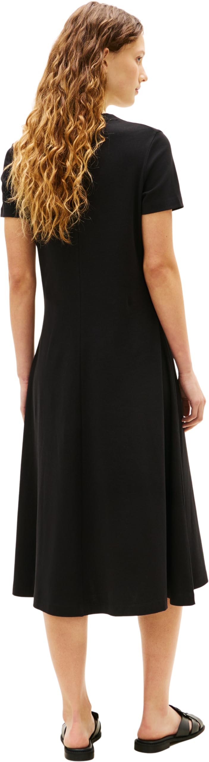 Tommy Hilfiger Damen Interlock F&f Midi Dress Ww0ww50825 Ausgestelltes Kleid (1er Pack)