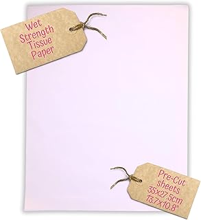 Carnival Papers Wet Strength Tissue Paper Small Sheets Oversize A4 Great for Gelli Printing, Mixed Media Crafts, Clay Trac...