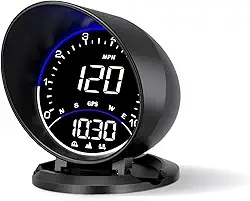 wiiyii Auto GPS Speedometer G6, Car HUD Head Up Display HD Display, Overspeed Alarm for All VehicleQ