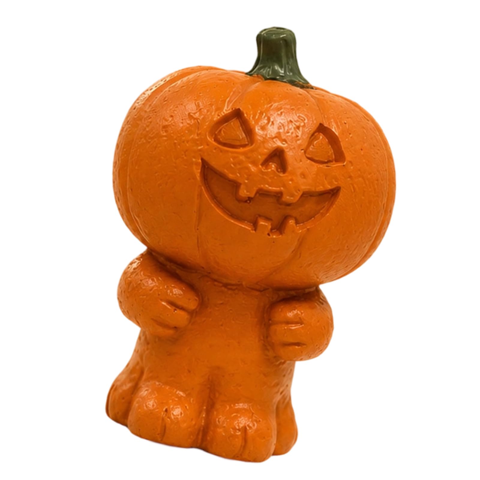 Pangboer Pumpkin Men B Halloween Display Pumpkin Ornament, Resin Figurine With Painted Detail For Bookcases, Counters, Reception Tables, Trays Seasonal Figurine Indoor Holiday Accent Display Ornament Fall Party Table Shelf
