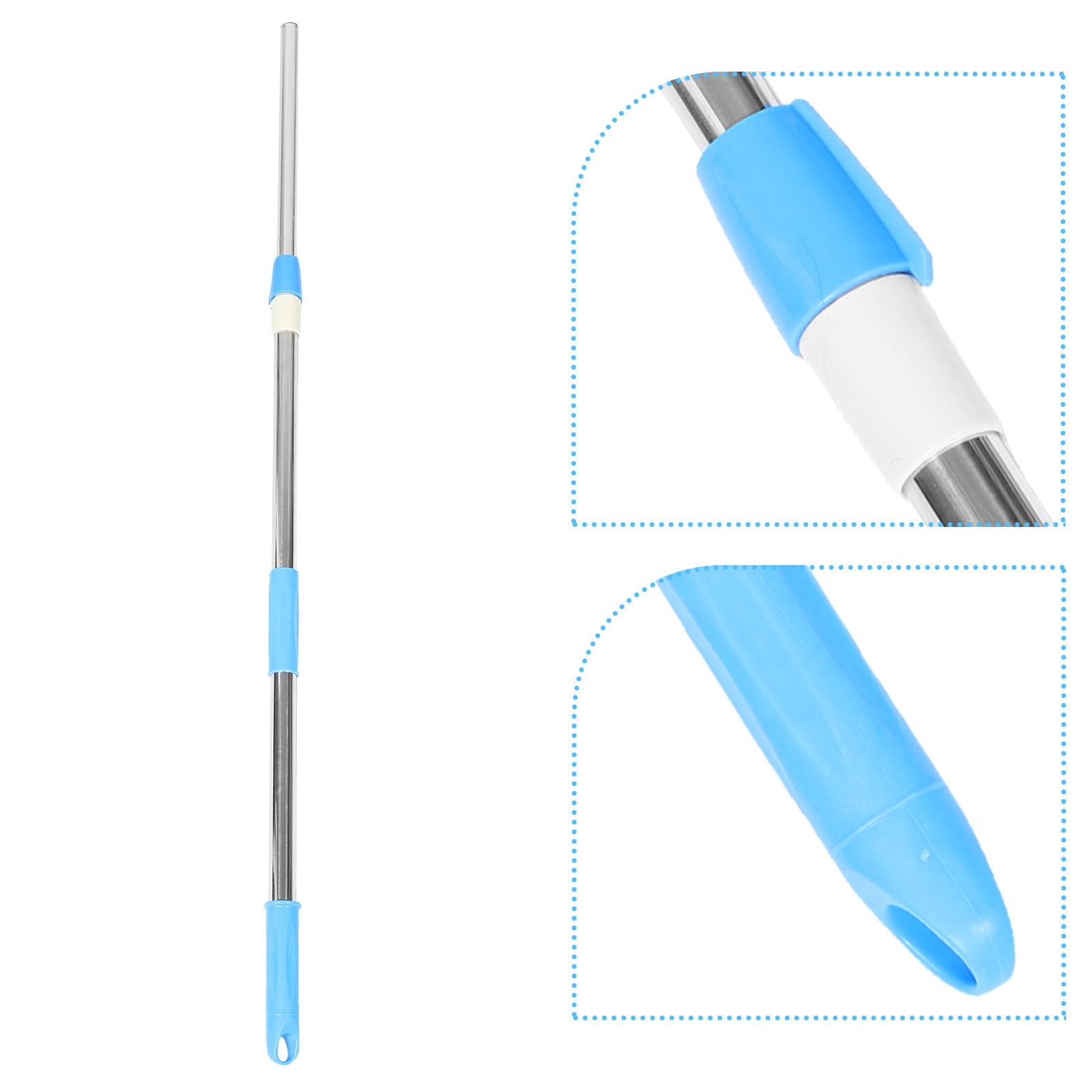 Beavorty Manche de Rechange pour Balai en Acier Inoxydable Mécanisme Télescopique Ajustable et Design Rotatif à 360 Degrés Nettoyage