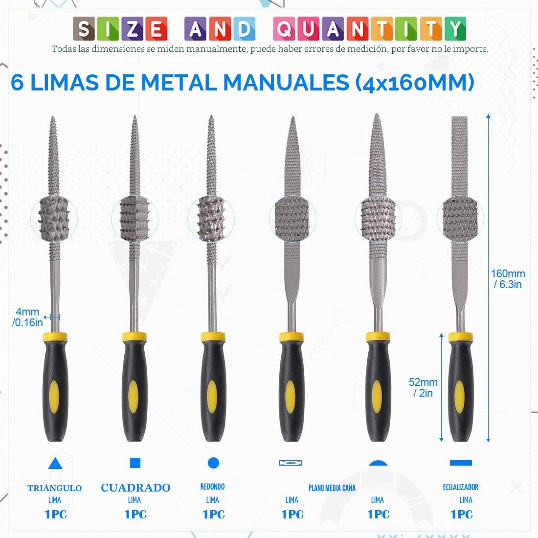 GLARKS Juego de 12 escofinas de madera surtidas que incluye cepillo y caja de almacenamiento con 4 papeles de lija para fijar joyeros, tallados de madera de diamante, manualidades