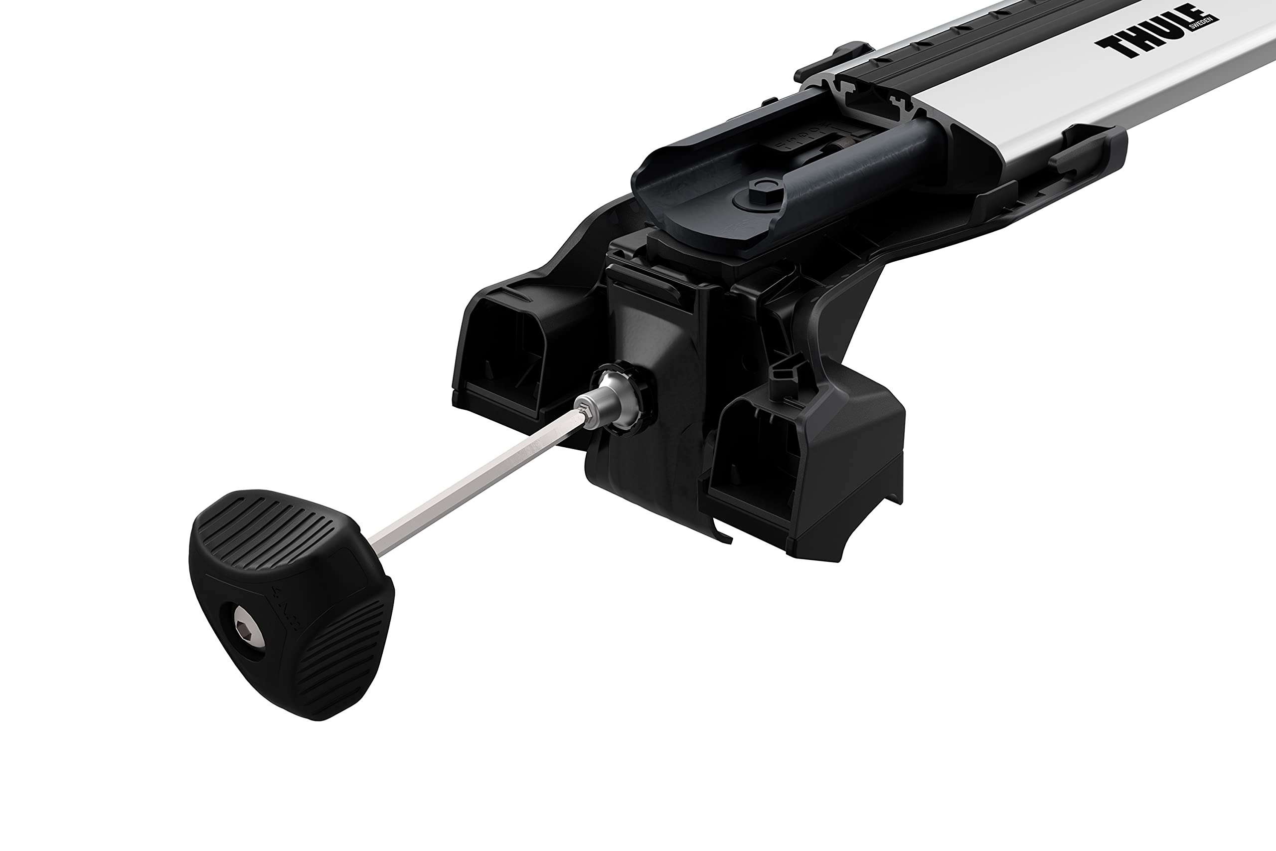 THULE Kompletny srebrne aluminiowy bagażnik bazowy WingBar Edge kompatybilny z BMW X5 G05 od 2019 z relingami zintegrowanymi (bez prześwitu) Alu ładowność 75 kg