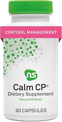 NeuroScience Calm CP - Soporte suprarrenal y para dormir enfocado en cortisol con hoja de banaba (ácido corosólico al 2%) y fosfatidilserina (60