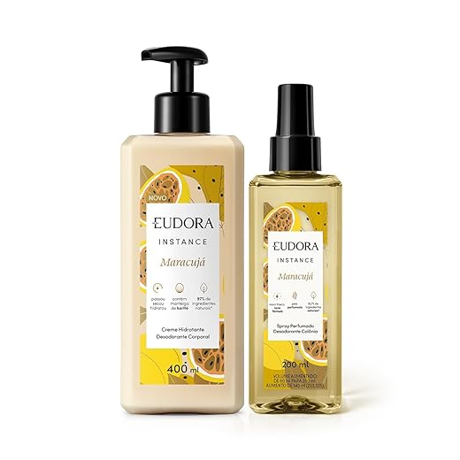 Eudora Kit Instance Maracujá: Loção Corporal 400ml + Spray Corporal 200ml
