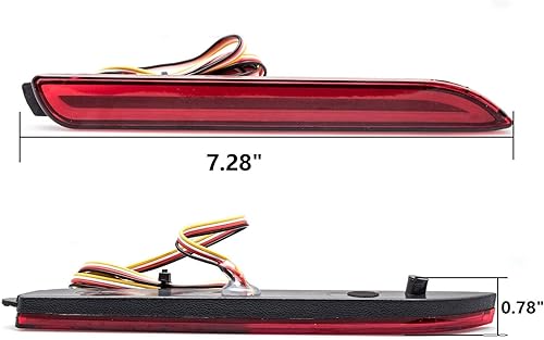 Miniatura 2 de x xotic tech 2 reflectores traseros LED de escaneo de luz trasera de freno de conducción secuencial señal de giro antiniebla compatible con Toyota o