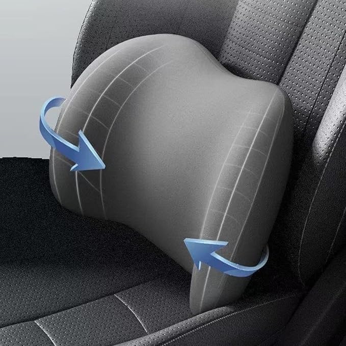 Image of Car Neck Rest Pillow for Head Rest Memory Foam Neck Support, Car Pillows and Cushions for Head & Neck Support in Travel for All Car Support (Combo Grey)