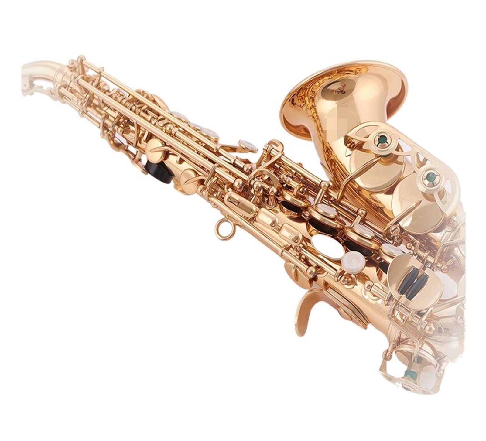 Saxophone Laiton Laqué Or Instrument À Vent Courbé Aigu B Plat Étudiant Débutant Jouant du Saxophone
