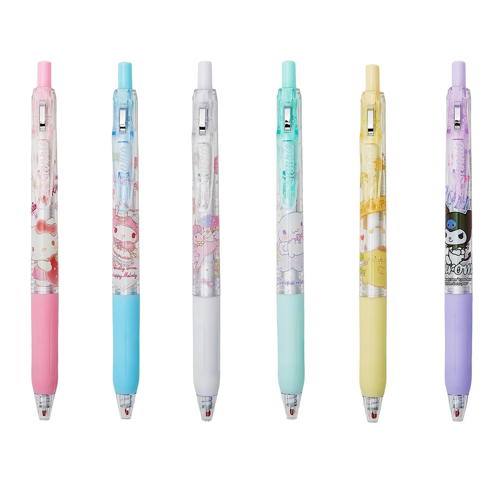 Cute Office Supplies - Including 6 Pcs Cartoon Gel Pens & 8 Pack Small Sticky Notes - Anime Cartoon Gifts Set for Girls: 1set