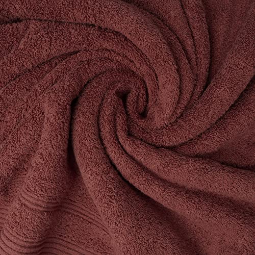 Textila 100% Cotton Terry Bath Sheet - Jumbo Size 40X70 Inches, Ultra Soft And Absorbent, Cranberry Color - Pack Of 1 Luxury Oversized Towel For Spa, Hotel, Gym, And Home Use #TOP4