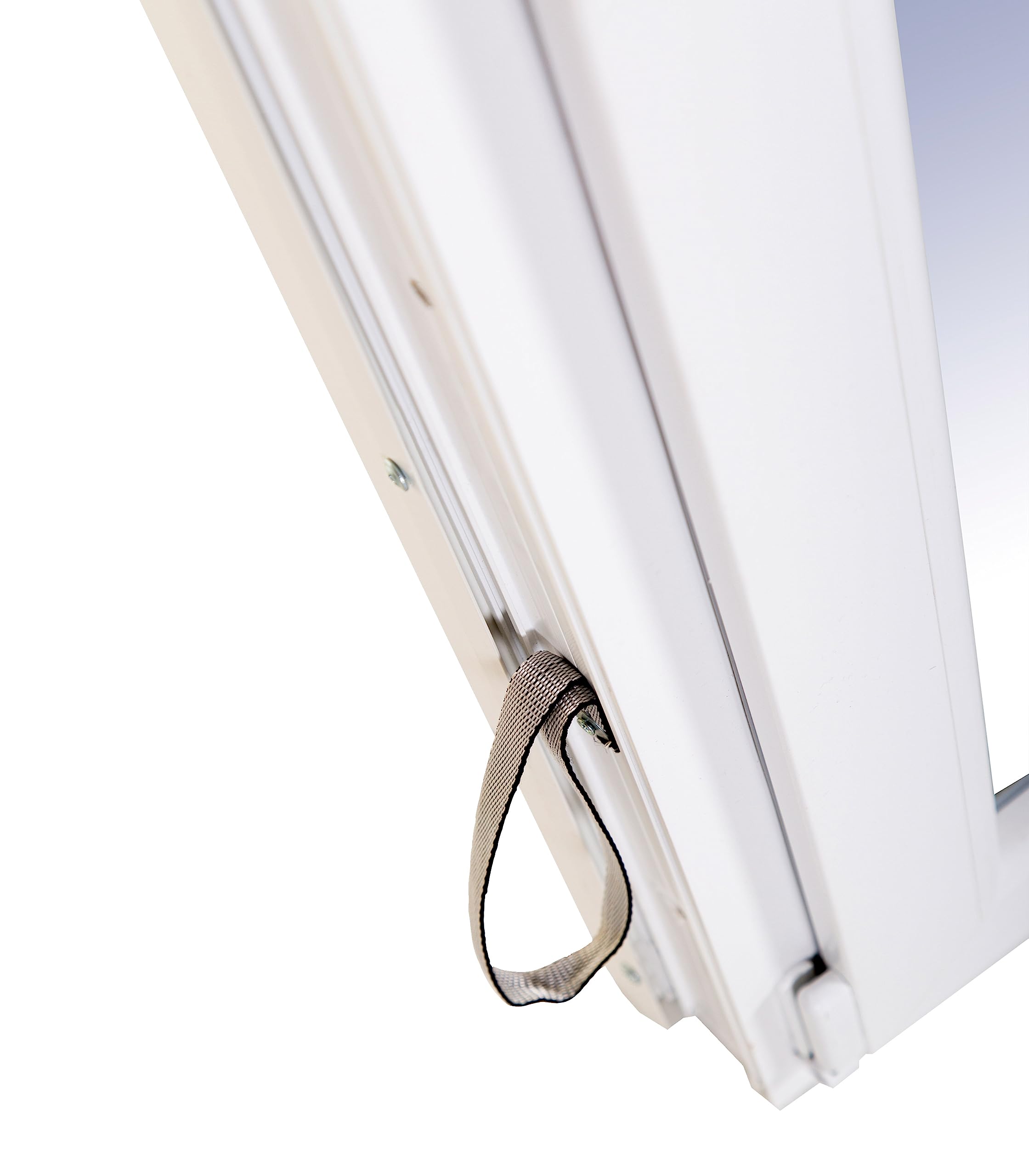 Ventanastock Puerta Balconera PVC 800x2185 Practicable Oscilobatiente 1 hoja apertura Izquierda con persiana de PVC