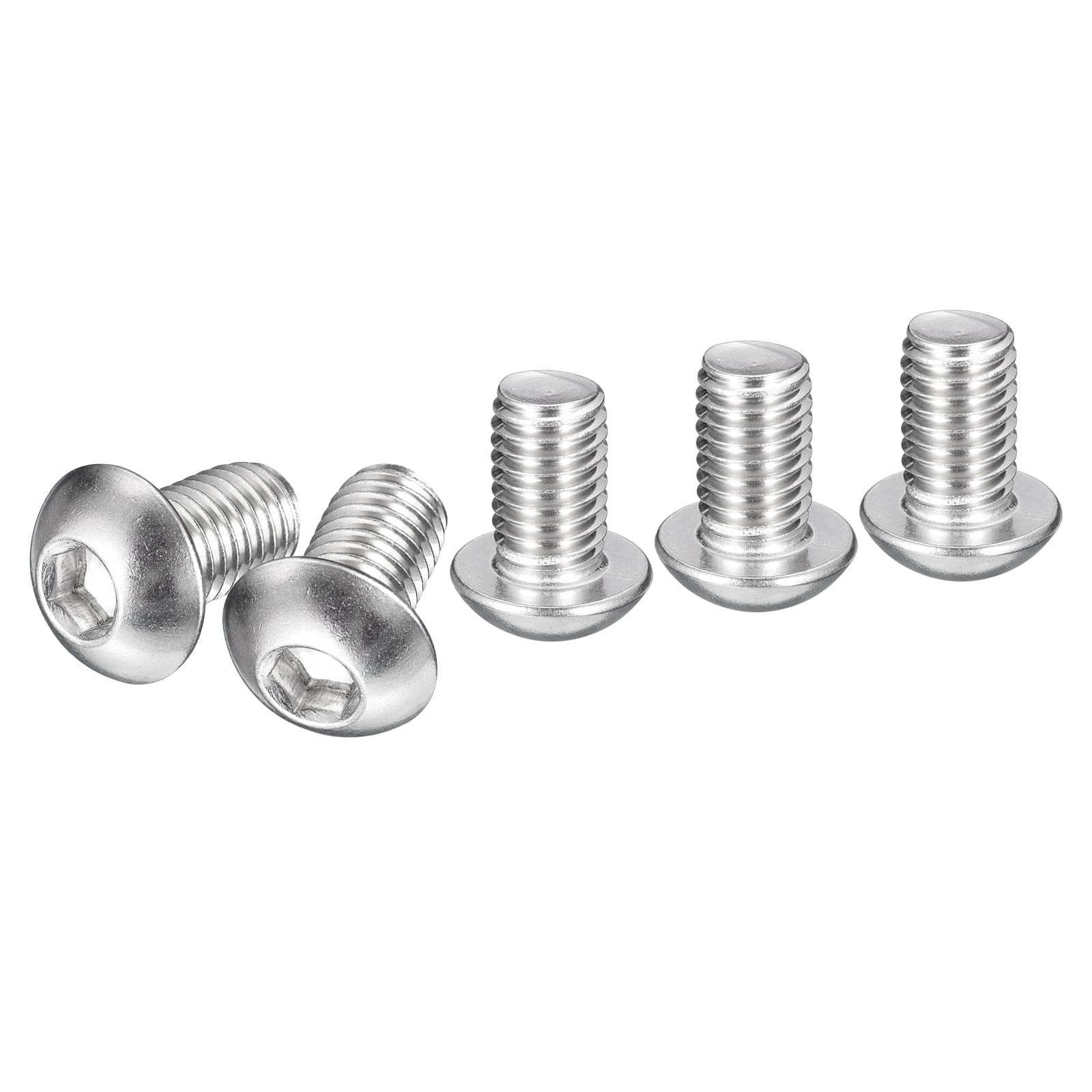 DTGN M10-1.5x16mm Button Head Socket Cap Screws, 10Pack, Good for Machine, 304 Stainless Steel 18/8