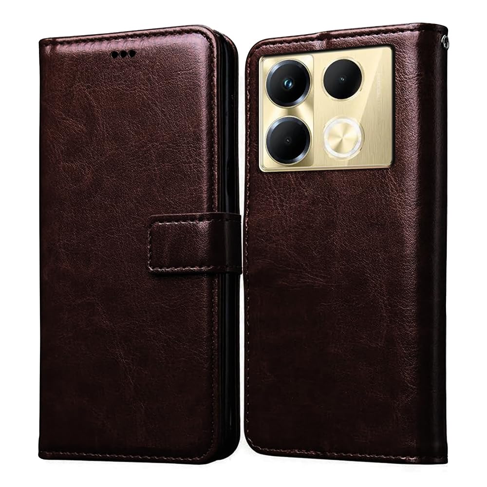 Casotec Flip Cover Back Case for Infinix Note 40 Pro 5G | Premium Leather Finish | Inbuilt Pockets & Stand | Flip Cover Back Case for Infinix Note 40 Pro 5G (Coffee) (B0D37HNG5W) Amazon Price History, Amazon Price Tracker