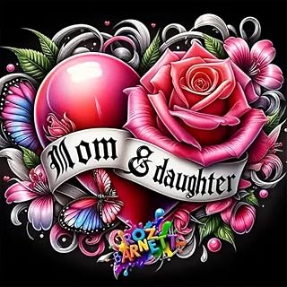 5D Diamond Art Kits for Adults Beginners,Mom & Daughter Love Heart DIY Full Round Drill Diamond Painting Kits,Paint by Diamonds Dots Gem Art Crystal Easy,Home Wall Decor 13.7X 13.7Inch