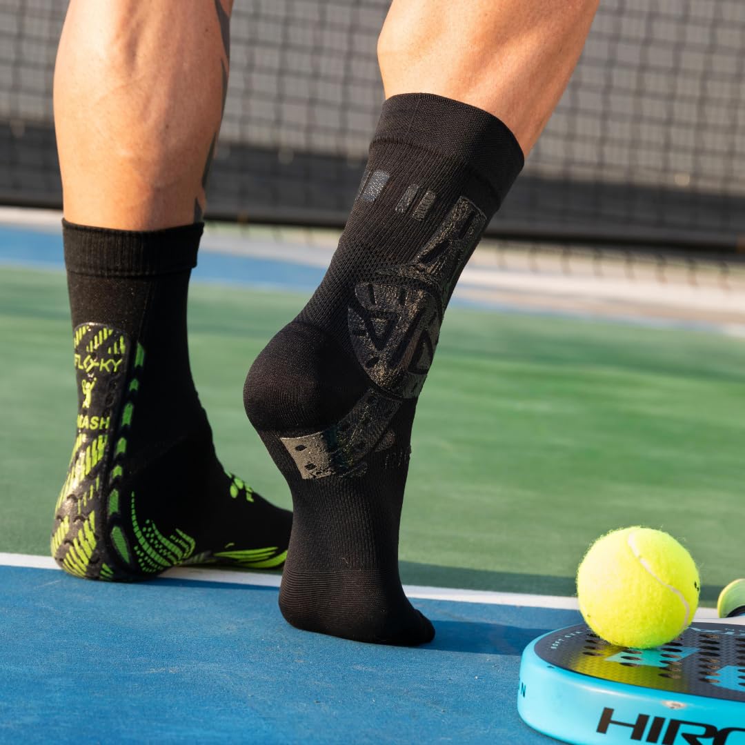 FLOKY Ankle Support Tobillera Biomecánica de Compresión Multisport Tenis Fútbol Padel Estabiliza la Articulación Con Bandas de Silicona Protege los tendones y los músculos.