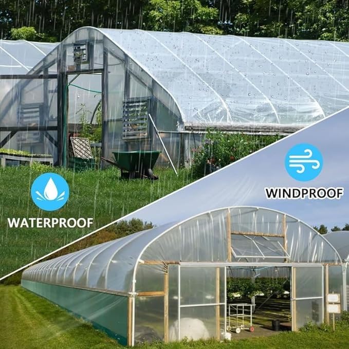 Lona transparente de PVC impermeable exterior resistente caravana 7