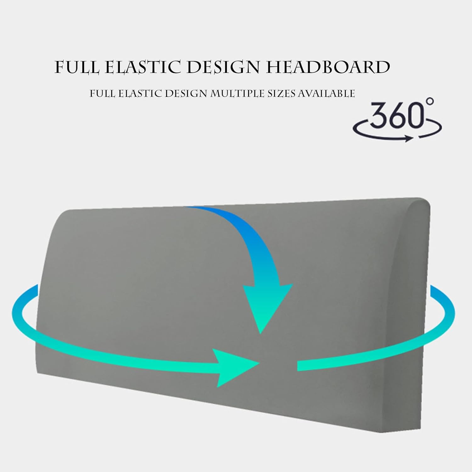 Stretch Headboard Slipcover, Elastic Bed Protector for Bedroom Decor, Full Coverage, Taupe (71"x27" / 180x70 cm Size)