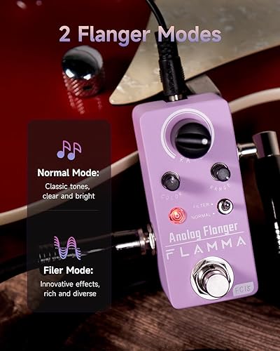 Vista 84 de FLAMMA Pedal de compresor FC21 Pedal de efectos de guitarra eléctrica Efecto de compresión óptica clásica True Bypass