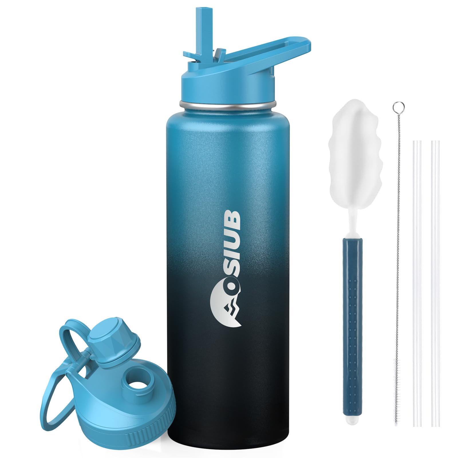 Insulated Water Bottle 40 oz, Triple Wall Vacuum Stainless Steel(Cold for 48 Hrs),Leak Proof & BPA-Free,Simple Modern Water Bottle with Drink-Through