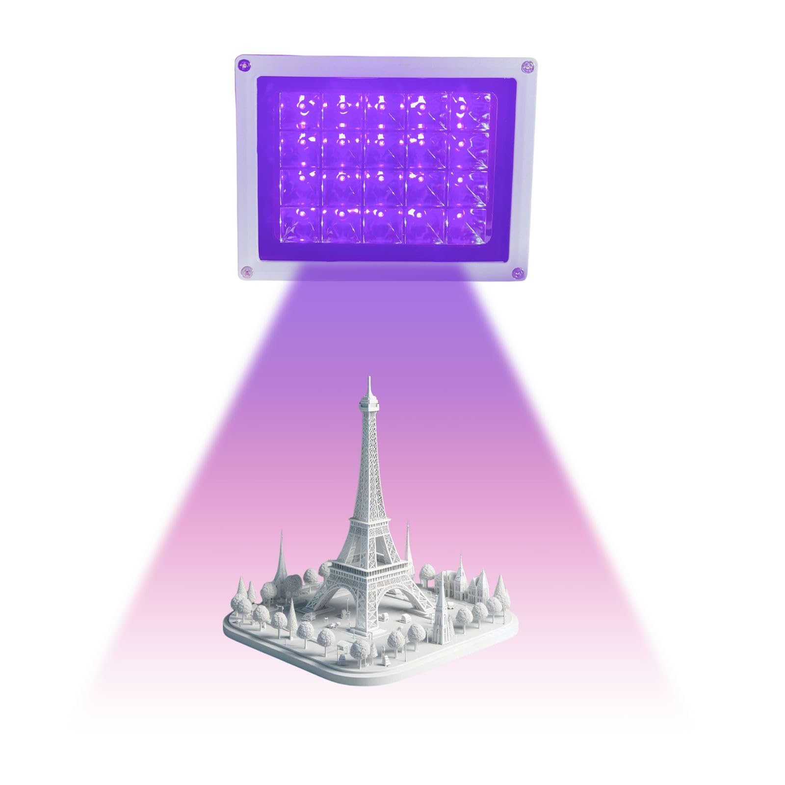 Lampe UV haute puissance équivalente à 200 W pour impression 3D en résine, lumière LED UV 405 nm pour un séchage ultra rapide, station de durcissement professionnelle pour SLA/DLP/LCD