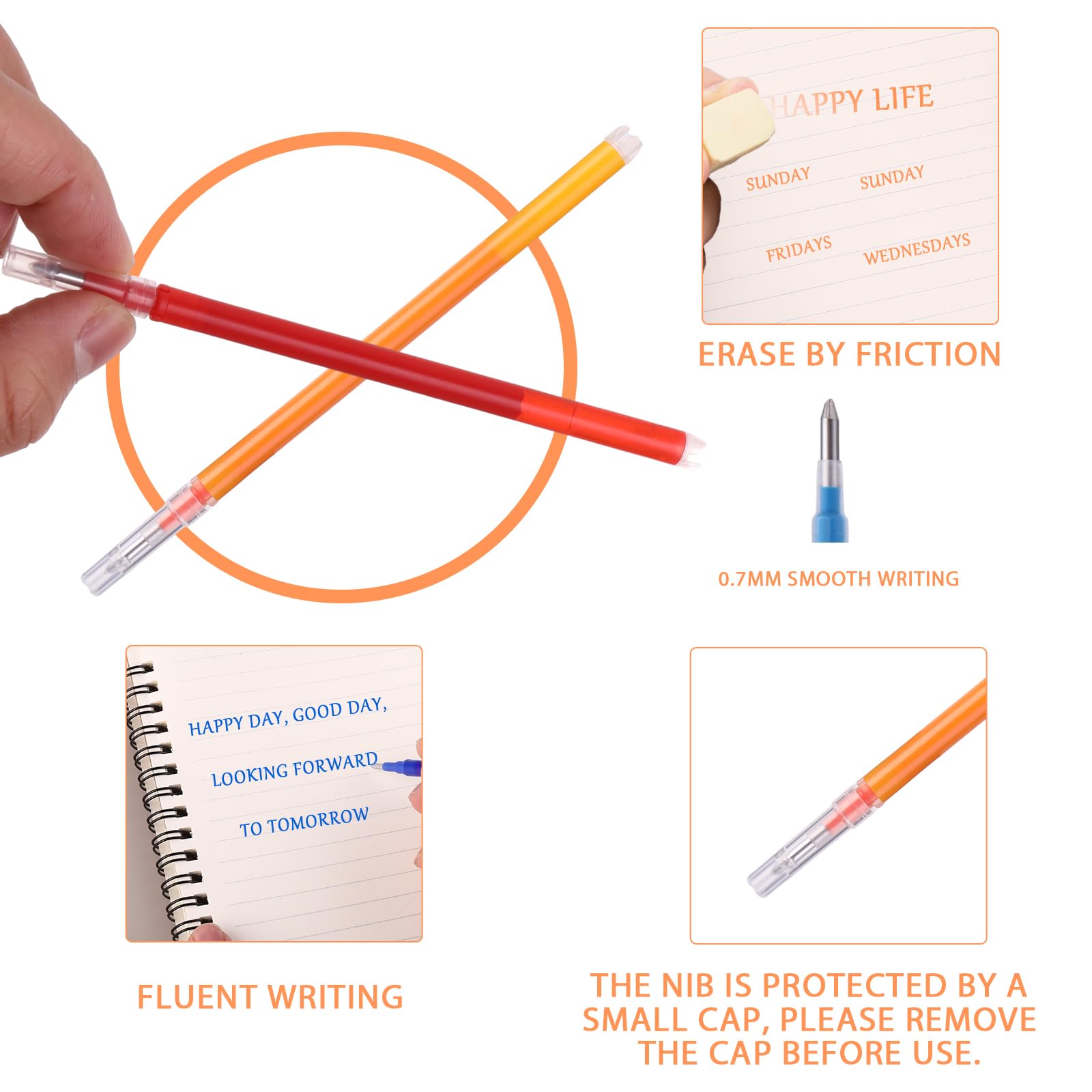 Recharges Pour Stylo Gel 60100 Couleurs - Recharges D'encre Pour Stylo