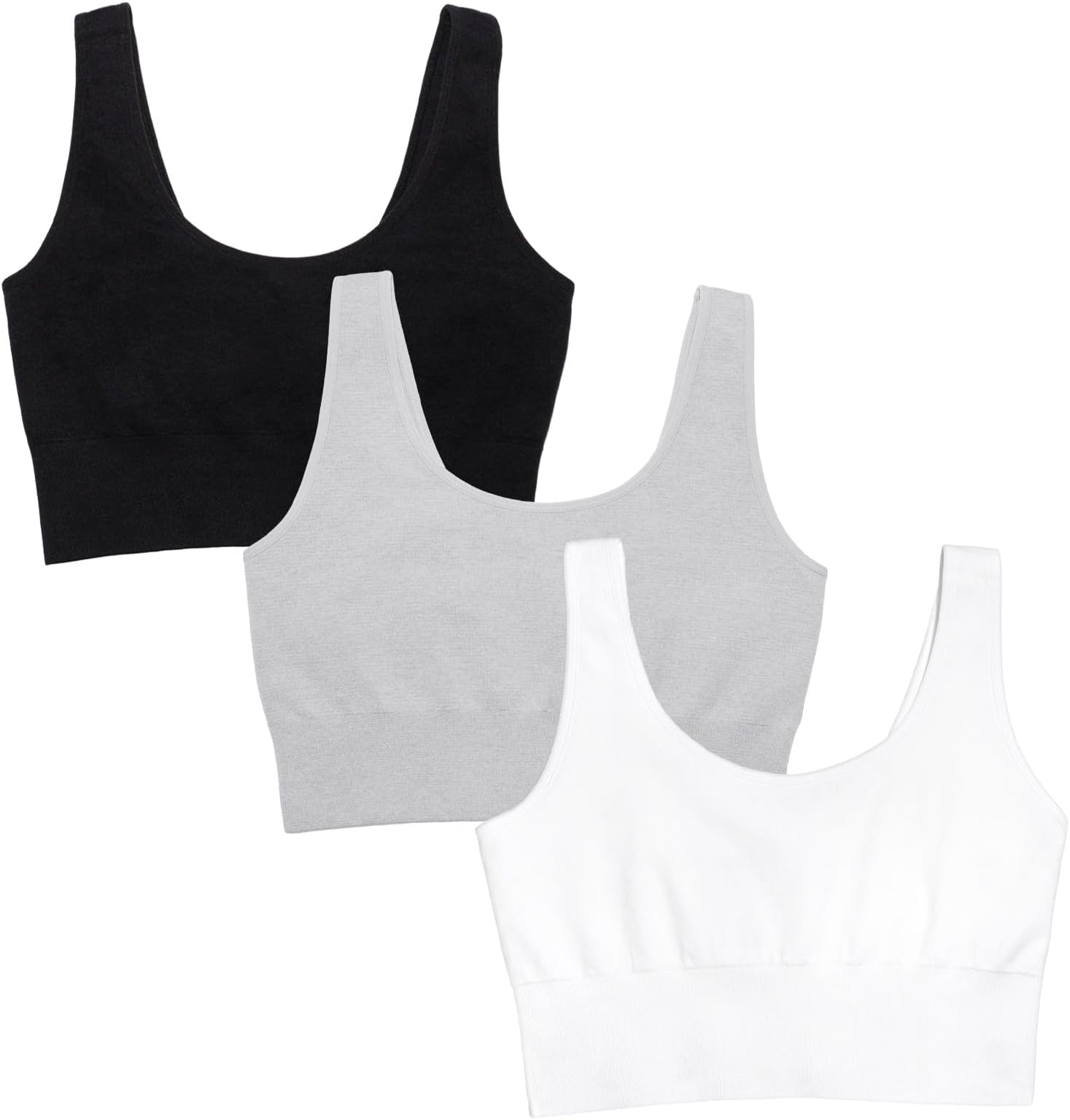 Fruit of the Loom Women's Everyday Seamless Wireless Sports Bra Pack - Full C...