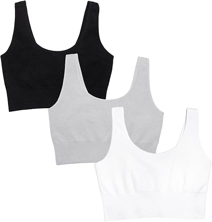 Fruit of the Loom Womens 3-Pack Seamless Full-Coverage Back Smoothing Wireless Bra