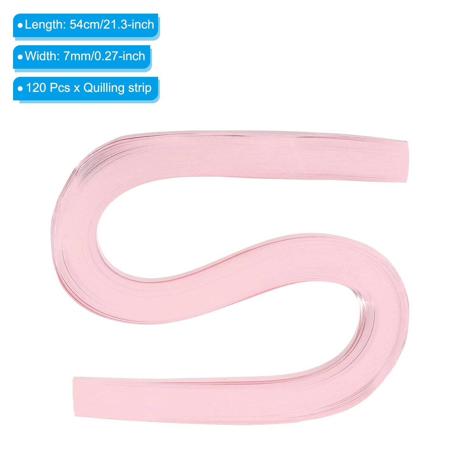 PATIKIL Quilling Strips Paper 120pcs 9/32"(7mm) 54cm Origami Paper Quilling Strip for Art DIY Hand Craft Christmas Bright Pink - Image 2