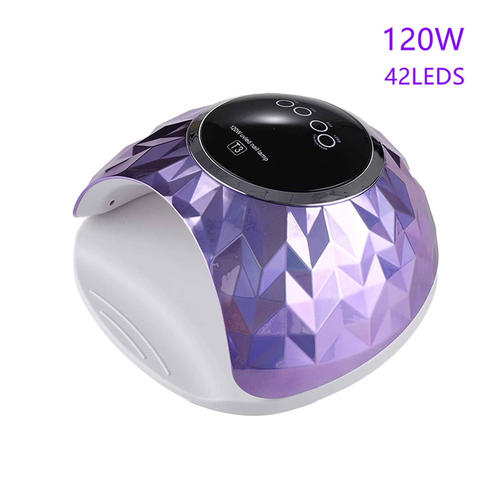 ZYC Lampada per Unghie a LED 120W UV con 42 PCS LED per Curare Il Gel per Unghie per Unghie per Unghie per Unghie Lampada per Unghie 30/60/99 / 120S Strumenti per Manicure sensori Auto,Bianca