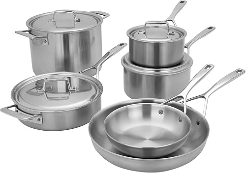 Demeyere Essential juego completo de utensilios de cocina de acero inoxidable, 5 capas, 10 unidades