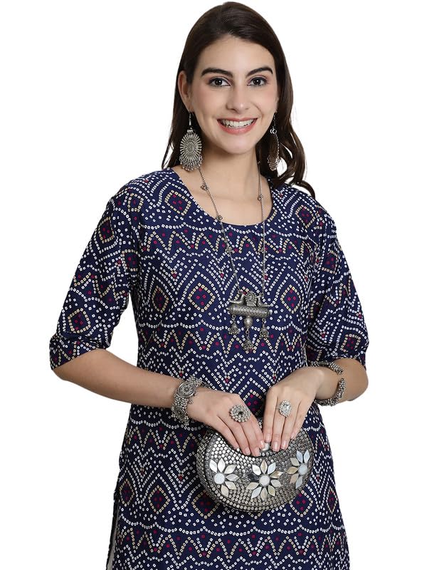Image of 7Threads Kurti||Kurta for Women||Kurti for Women||Crepe Kurta||Kurti||Kurti Crepe for Women||Crepe Kurtis for Women||Kurtis for Women Kurtis for Women (Pack of 2)