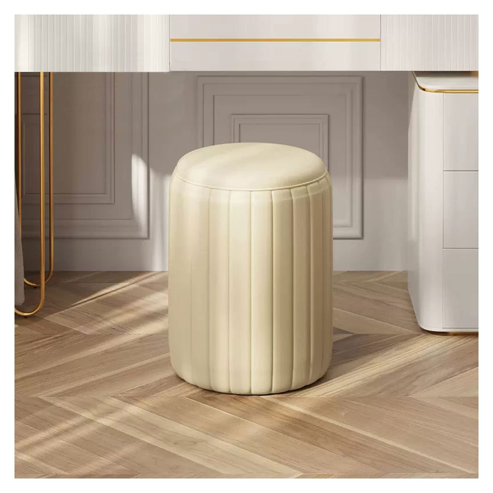 Tabouret à langer rembourré et repose-pieds de canapé en cuir étanche de chambre
