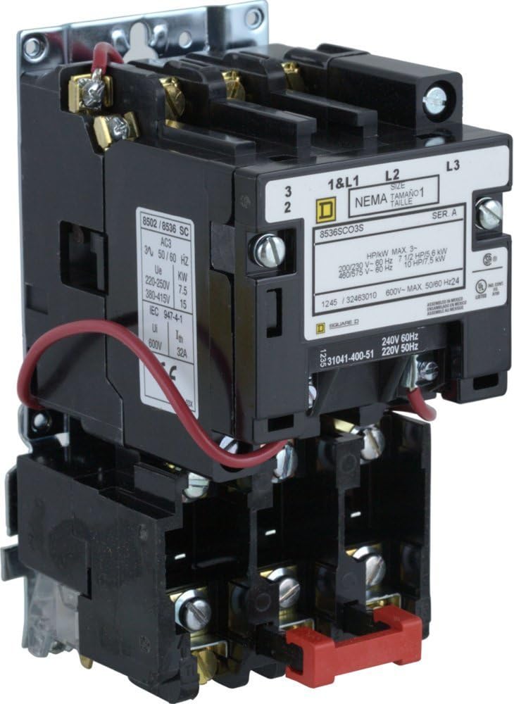 Square D SQD8536SDO1V02S SQ D 8536SDO1V02S Starter 600VAC, Black