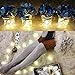 YKB 6 PCS Fairy Lights LED Starry String Lights with 20 Micro LEDs on 3.3FT/1m Copper Wire, Powered by 2xCR2032(Incl) Batteries, for Wedding Party Holiday Halloween Christmas Decorations, Warm White