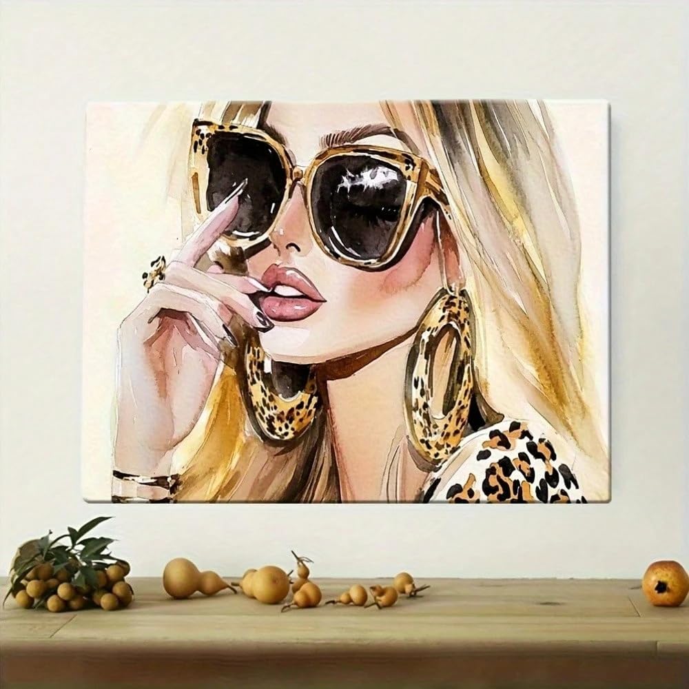 Póster en lienzo premium de mujer elegante, lámina de 50x80cm sin marco