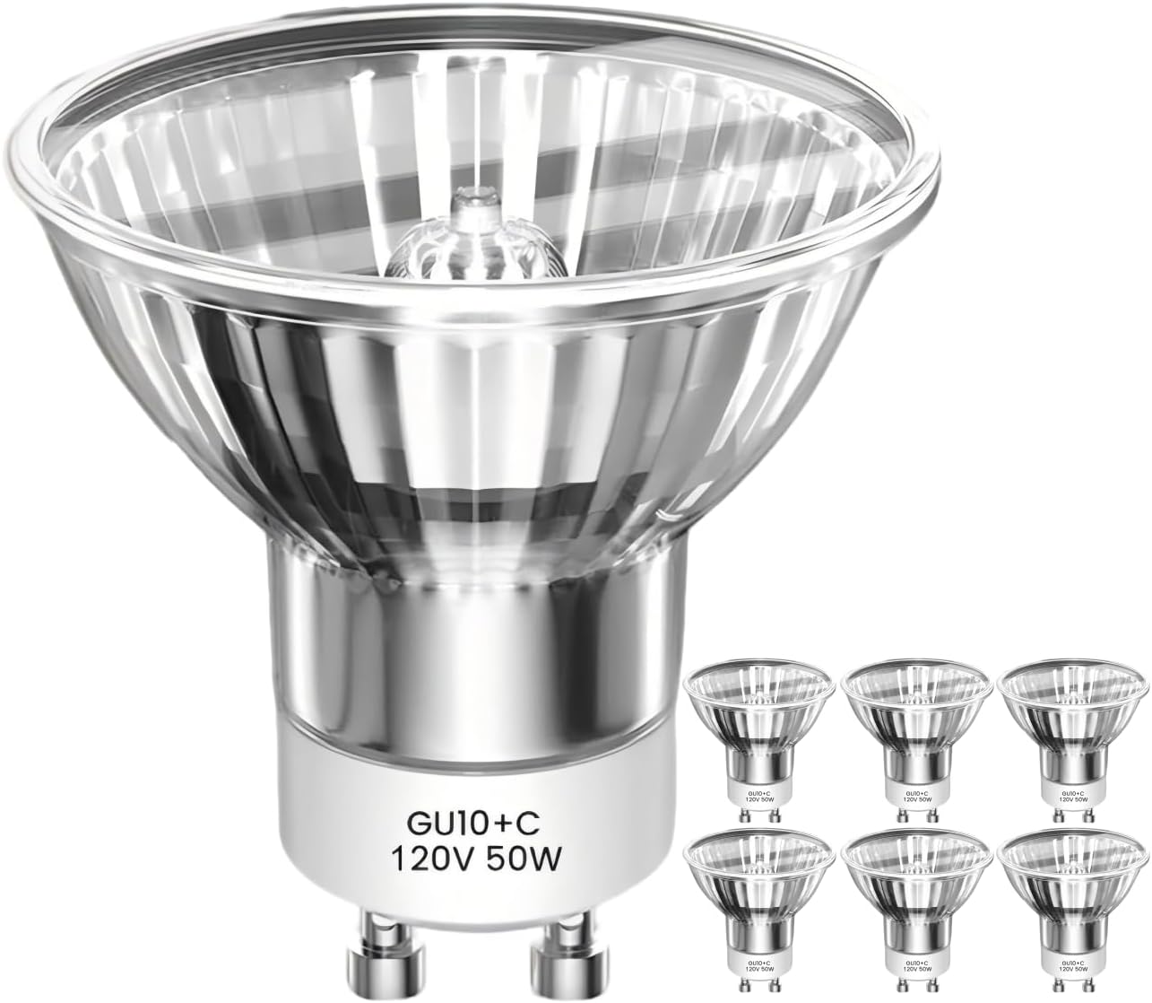 GU10 Halogen Light Bulb 50W 120V,Tlffggl024 Uv Bulb, GU10+C, MR16 Light Bulb for Candle Warmer Lamp, Dimmable, 2700K Warm White for Reflector Track Lighting, Recessed Lighting