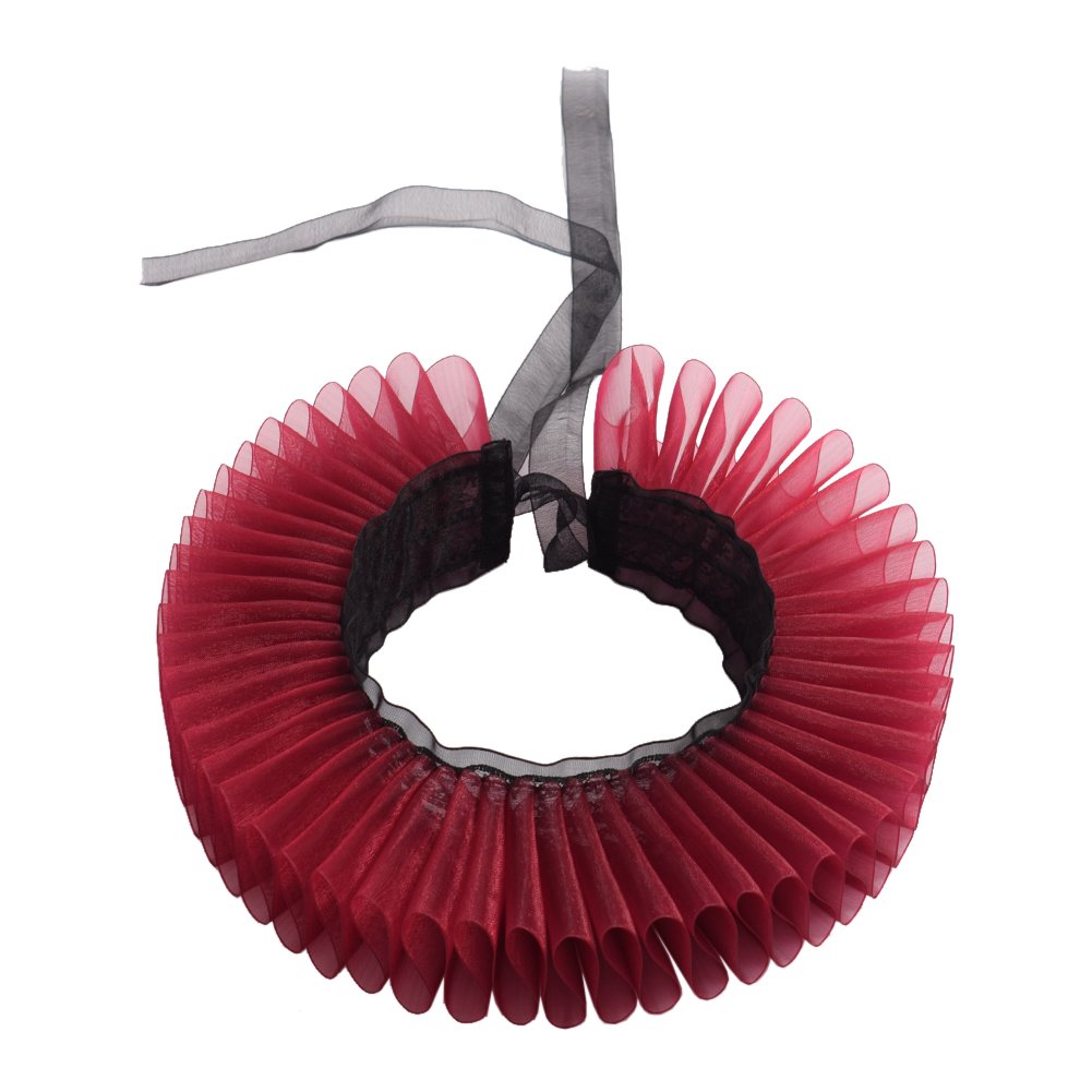 GRACEART Elizabethan Dickens Ruffle Neck Clown Collar (Viola) (Wine)
