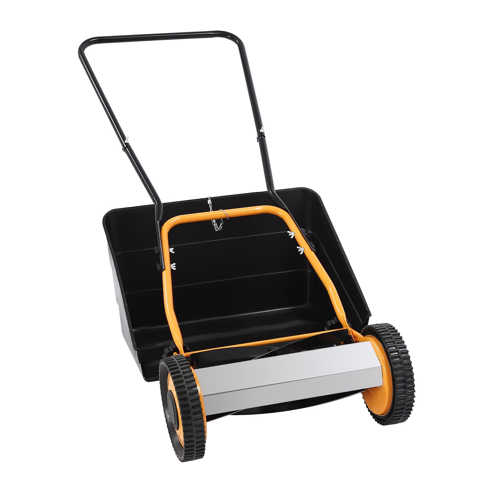 Cortacésped manual de 12 pulgadas con bolsa de recogida de 23 litros, 5 cuchillas para césped, suelo, jardín, césped, parques, campos de golf, aceras, entradas