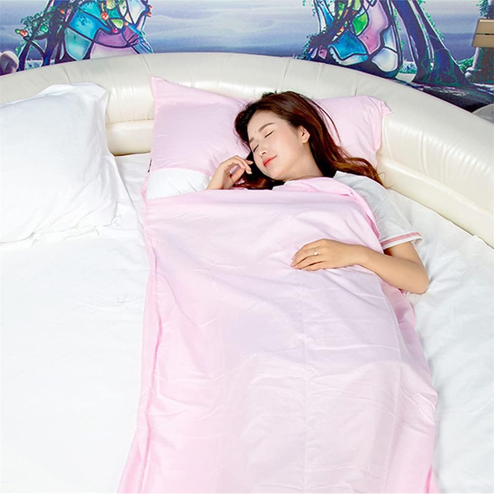 Sleeping Bag Liner, Travel and Camping Sheet, for Two Persons, L210cm by W180CM, Violet