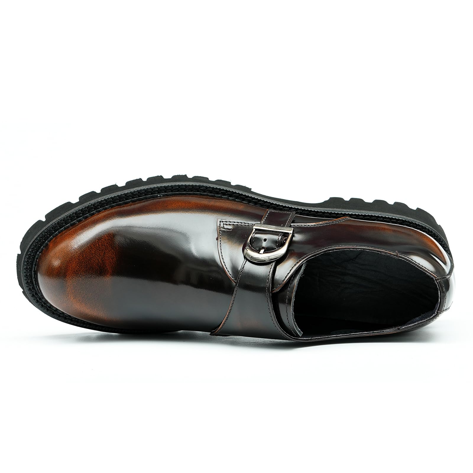 Scarpe in Pelle con Fibbia Business Casual da Uomo Scarpe da Vestito Formali Suola Spessa