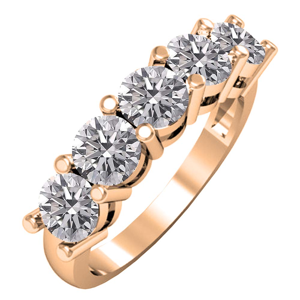 DazzlingRock Collection 10 quilates oro rosa H-I Diamante cultivado en laboratorio