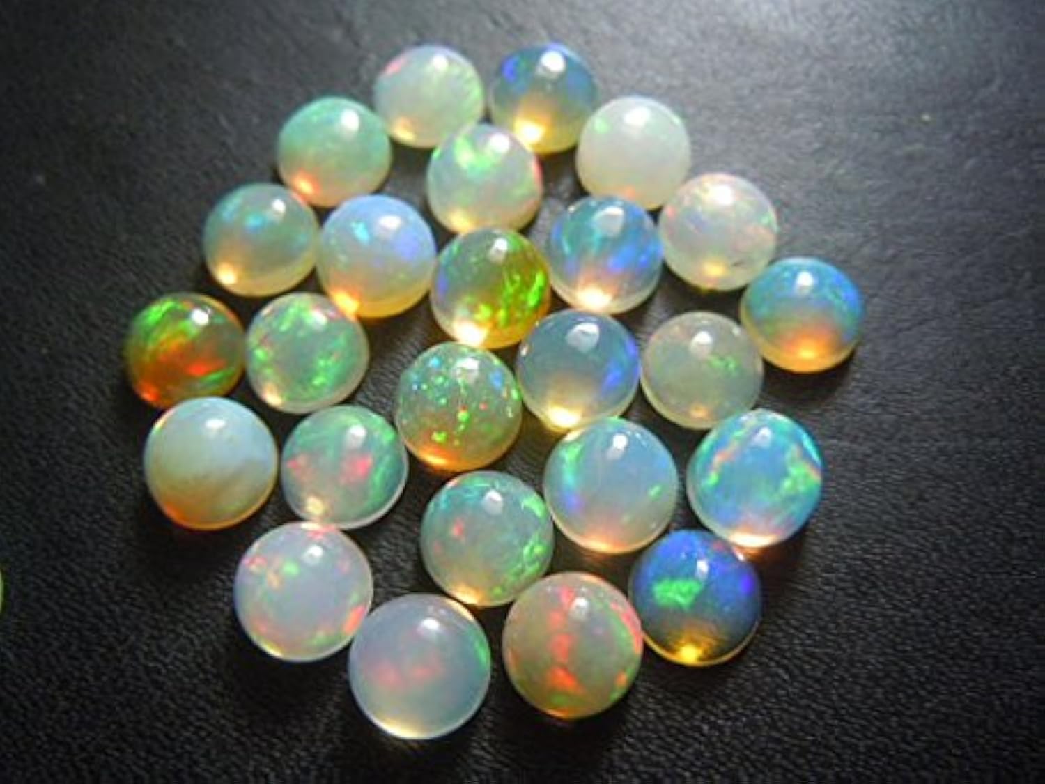 Opal Éthiopien cabochon rond 7 mm lot de 25 pierres naturelles pour création DIY