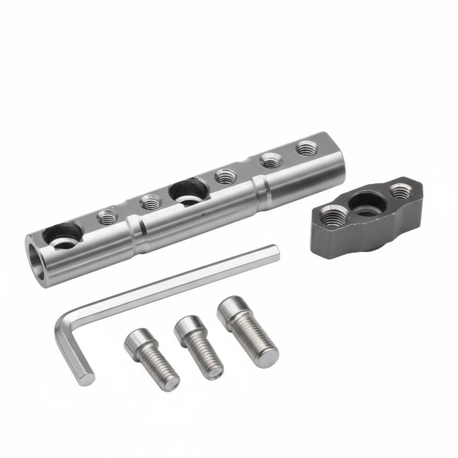 Rearview Mirrors Extension Crossbar Multifunctional Rearview Mirrors Mount Aluminum Alloy Multi-Function Expansion Bracket Titanium Gold-image-15