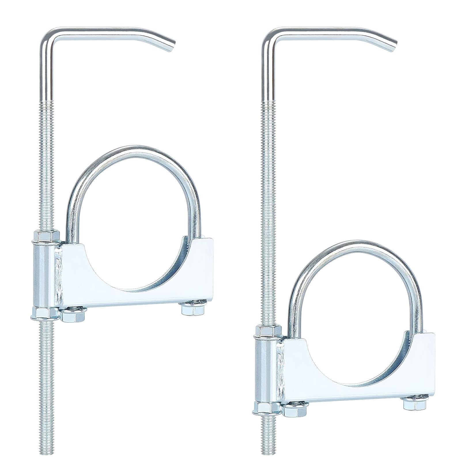 JLXCCHZJ 2 Pcs Universal Exhaust Clamp with Hanger,Heavy-Duty Steel for Exhaust Pipes,Car & Truck Muffler Systems(2.5 inches) (2.5 inches)