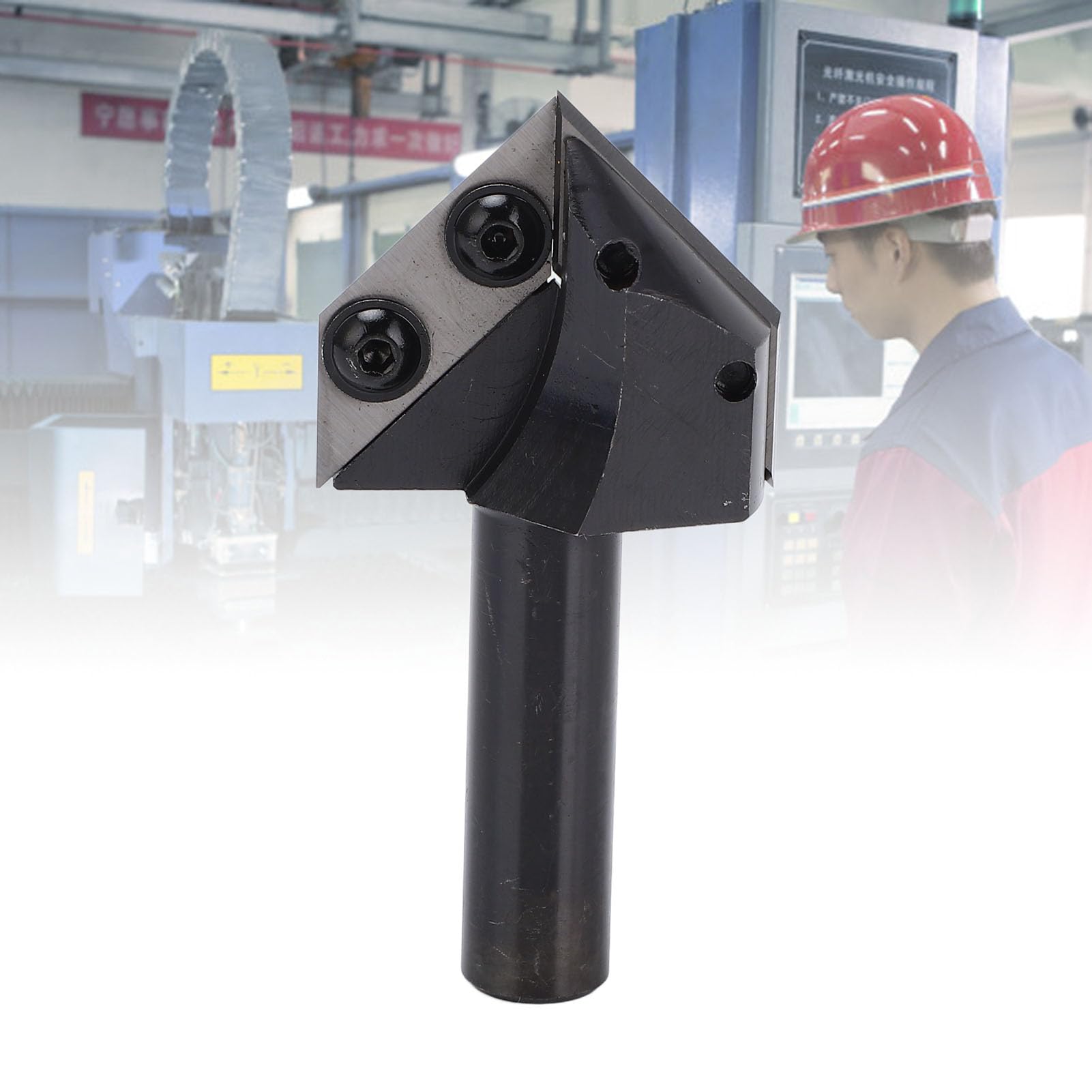 Fresa a intaglio a V con inserto in carburo di tungsteno a 90 e 120 gradi, fresa per router a gambo da 1/2 pollice per incisione e fresatura di scanalature nel legno, lunghezza