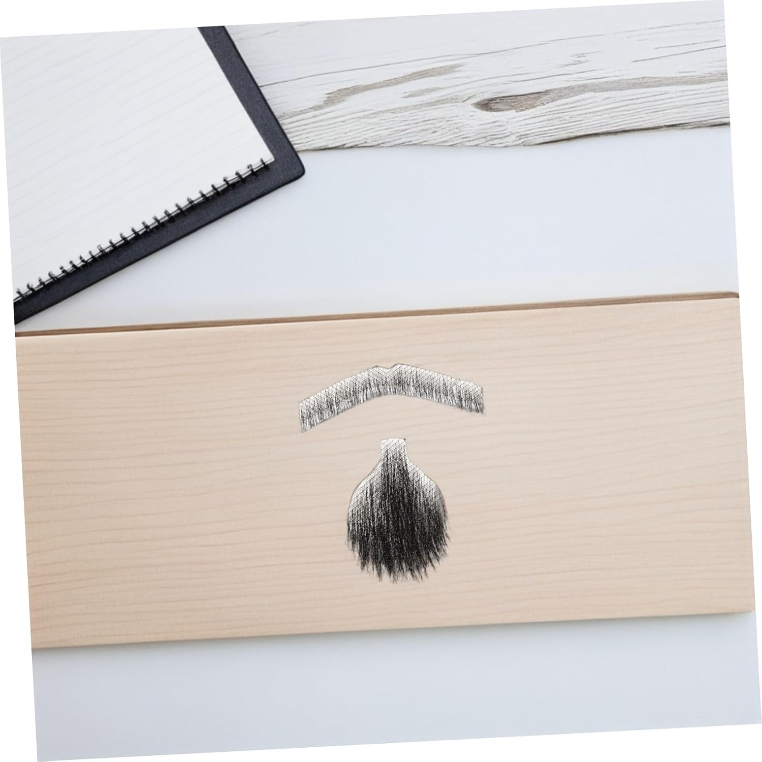 Real Hair Black Fake Beard and Mustache for Men