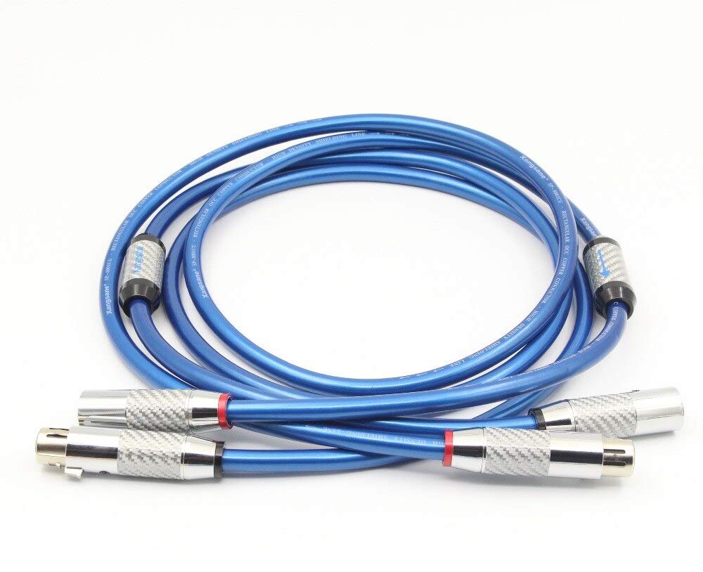 Jedna para HiFi Audio XLR męski na żeński kabel mikrofonowy audiofilski zbalansowany interkonekt przewód mikrofonowy (1 m)