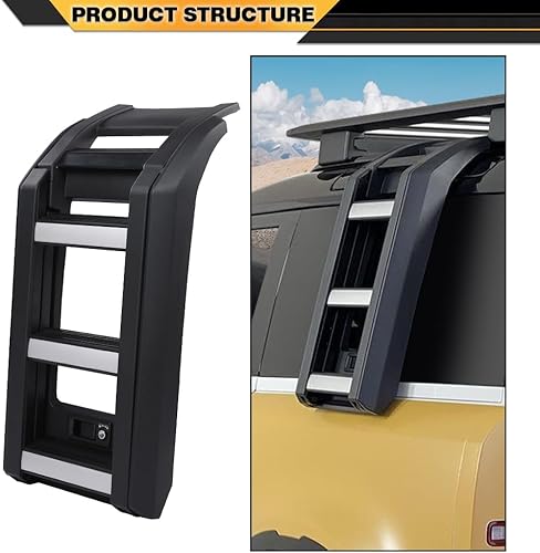 Miniatura 9 de Escalera de acceso lateral para portaequipajes compatible con Land Rover Defender 90110 2020-2023 L663