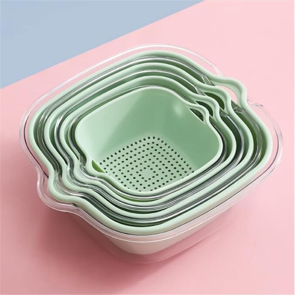 4 Sets of Wash Basin Draining Basket Kitchen Living Room Household Wash Panning Basket(D)