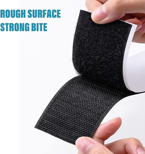 Miniatura 6 de Cinta autoadhesiva de sujeción de gancho y bucle de 6 pulgadas de ancho, 2 yardas (6.5 pies) de largo, tira adhesiva de sujeción trasera, rollo de